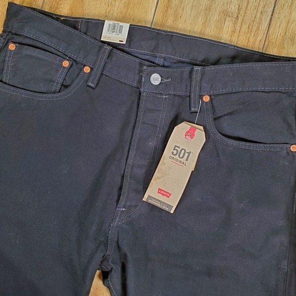 New Levi's 501 Button Fly Jeans Original Fit Men's Black Size 38 x 30  Western - Picture 9 of 9